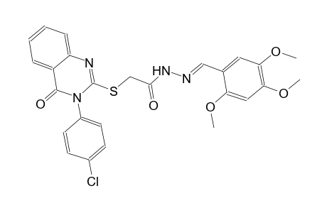 2-{[3-(4-chlorophenyl)-4-oxo-3,4-dihydro-2-quinazolinyl]sulfanyl}-N'-[(E)-(2,4,5-trimethoxyphenyl)methylidene]acetohydrazide