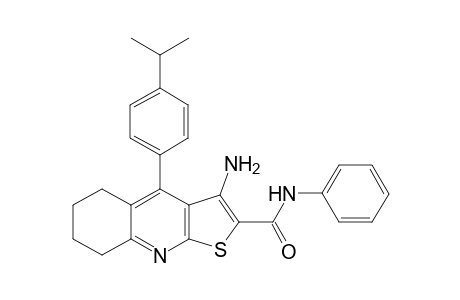 3-Amino-4-(4-isopropylphenyl)-N-phenyl-5,6,7,8-tetrahydrothieno[2,3-b]quinoline-2-carboxamide