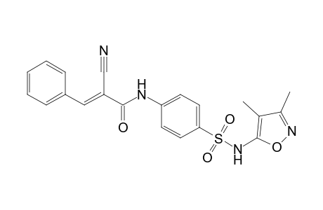 2-Cyano-N-(4-{[(3,4-dimethylisoxazol-5-yl)amino]sulfonyl}phenyl)-3-phenyl-acrylamide