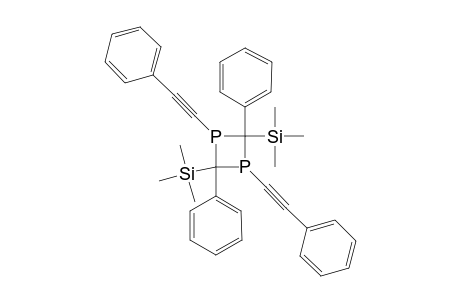 2,4-DIPHENYL-2,4-BIS-(TRIMETHYLSILYL)-1,3-BIS-(PHENYLETHINYL)-1,3-DIPHOSPHETANE,ISOMER-#A