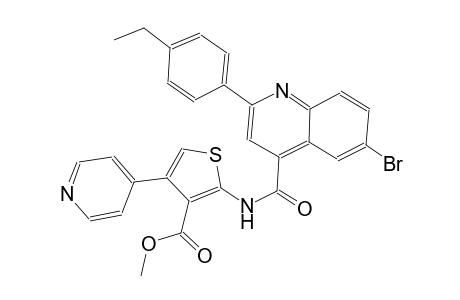 methyl 2-({[6-bromo-2-(4-ethylphenyl)-4-quinolinyl]carbonyl}amino)-4-(4-pyridinyl)-3-thiophenecarboxylate