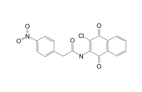 2-[p-Nitrophenylacetylamino]-3-chloro-1,4-naphthoquinone