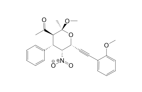 (2S,3S,4S,5R,6R)-3-Acetyl-2-methoxy-6-(2'-methoxyphenylethynyl)-2-methyl-5-nitro-4-phenyltetrahydro-2H-pyran