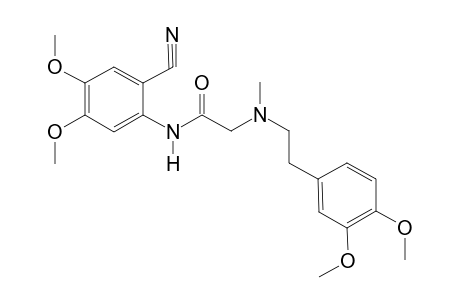 N-(2-cyano-4,5-dimethoxy-phenyl)-2-[2-(3,4-dimethoxyphenyl)ethyl-methyl-amino]acetamide