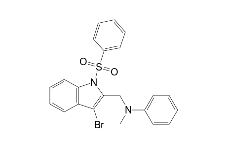 N-{[3'-Bromo-1'-(phenylsulfonyl)indol-2'-yl]methyl}-N-methylaniline