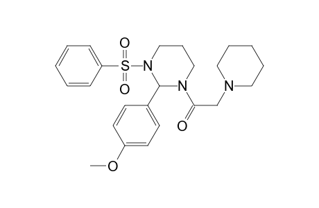 Pyrimidine, hexahydro-2-(4-methoxyphenyl)-1-(phenylsulfonyl)-3-[2-(1-piperidinyl)acetyl]-