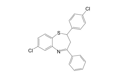 7-Chloranyl-2-(4-chlorophenyl)-4-phenyl-2,3-dihydro-1,5-benzothiazepine