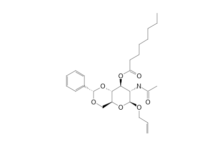 ALLYL-2-ACETAMIDO-4,6-O-(R)-BENZYLIDENE-3-O-CAPRILOYL-2-DEOXY-BETA-D-GLUCOPYRANOSIDE