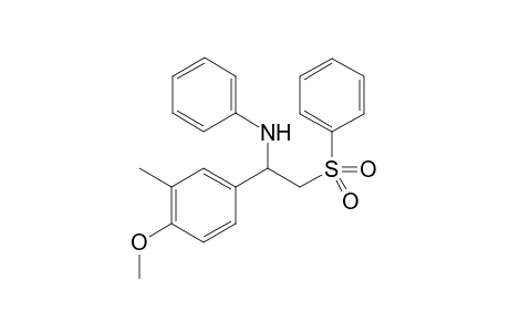 N-(1-(4-Methoxy-3-methylphenyl)-2-(phenylsulfonyl)ethyl)aniline