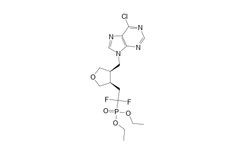 DIETHYL-2-[(3S*,4S*)-4-[(6-CHLORO-9H-PURIN-9-YL)-METHYL]-TETRAHYDRO-3-FURANYL]-1,1-DIFLUOROETHYLPHOSPHONATE