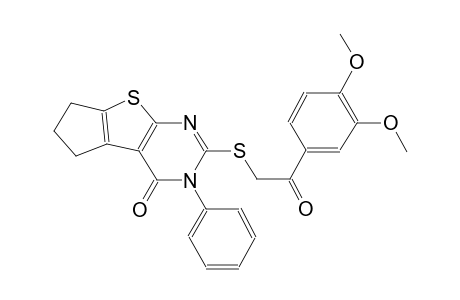 4H-cyclopenta[4,5]thieno[2,3-d]pyrimidin-4-one, 2-[[2-(3,4-dimethoxyphenyl)-2-oxoethyl]thio]-3,5,6,7-tetrahydro-3-phenyl-