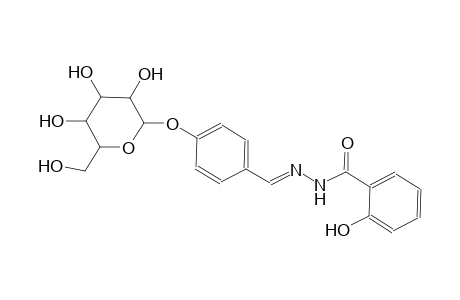benzoic acid, 2-hydroxy-, 2-[(E)-[4-(beta-D-glucopyranosyloxy)phenyl]methylidene]hydrazide
