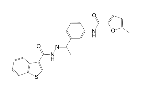 N-{3-[(1E)-N-(1-benzothien-3-ylcarbonyl)ethanehydrazonoyl]phenyl}-5-methyl-2-furamide