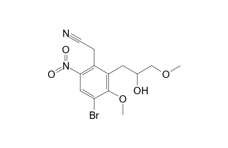 [4-Bromo-3-methoxy-2-(3-methoxy-2-hydroxypropyl)-6-nitrophenyl]acetonitrile