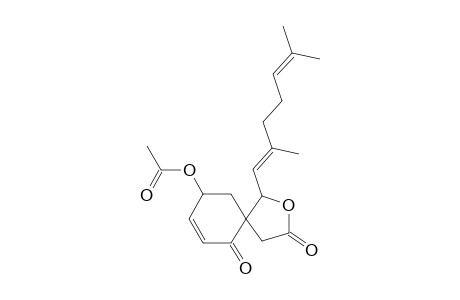 MILIUSATE;9-ACETOXY-1-(2,6-DIMETHYL-HEPTA-1,5-DIENYL)-3,6-DIOXO-2-OXA-SPIRO-[4.5]-DEC-7-ENE