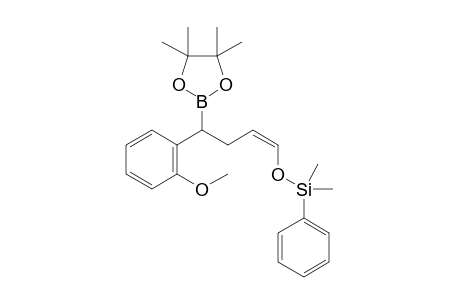 (Z)-((4-(2-Methoxyphenyl)-4-(4,4,5,5-tetramethyl-1,3,2-dioxaborolan-2-yl)but-1-en-1-yl)oxy)dimethyl(phenyl)silane