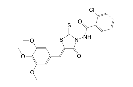 2-chloro-N-[(5Z)-4-oxo-2-thioxo-5-(3,4,5-trimethoxybenzylidene)-1,3-thiazolidin-3-yl]benzamide