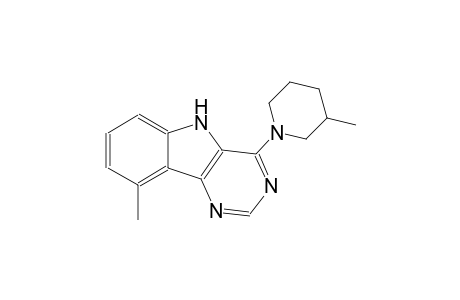 9-methyl-4-(3-methyl-1-piperidinyl)-5H-pyrimido[5,4-b]indole
