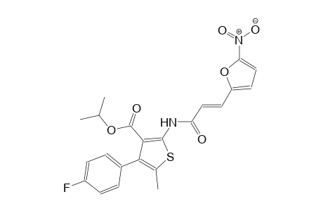 isopropyl 4-(4-fluorophenyl)-5-methyl-2-{[(2E)-3-(5-nitro-2-furyl)-2-propenoyl]amino}-3-thiophenecarboxylate