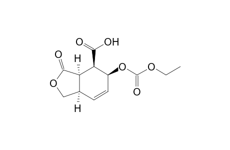 4-Isobenzofurancarboxylic acid, 5-[(ethoxycarbonyl)oxy]-1,3,3a,4,5,7a-hexahydro-3-oxo-, (3a.alpha.,4.beta.,5.beta.,7a.alpha.)-(.+-.)-