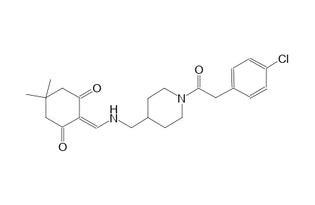 2-{[({1-[(4-chlorophenyl)acetyl]-4-piperidinyl}methyl)amino]methylene}-5,5-dimethyl-1,3-cyclohexanedione