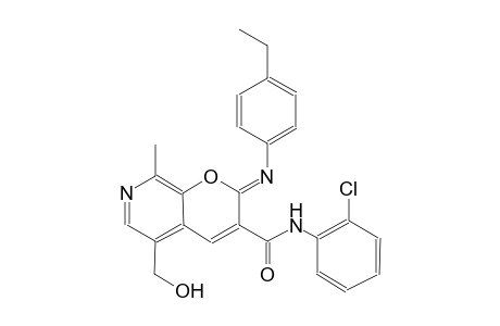 2H-pyrano[2,3-c]pyridine-3-carboxamide, N-(2-chlorophenyl)-2-[(4-ethylphenyl)imino]-5-(hydroxymethyl)-8-methyl-, (2Z)-