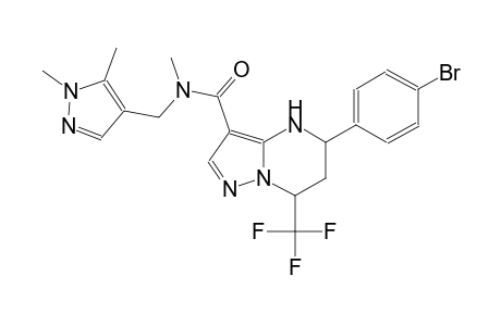 5-(4-bromophenyl)-N-[(1,5-dimethyl-1H-pyrazol-4-yl)methyl]-N-methyl-7-(trifluoromethyl)-4,5,6,7-tetrahydropyrazolo[1,5-a]pyrimidine-3-carboxamide