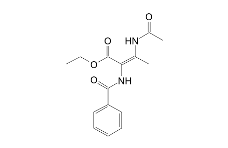 (E)-3-acetamido-2-benzamido-2-butenoic acid ethyl ester