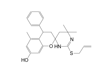 2',2',5,7-tetramethyl-4-phenyl-6'-(prop-2-en-1-ylsulfanyl)-3,3',4,5'-tetrahydro-2'H-spiro[1-benzopyran-2,4'-pyridine]
