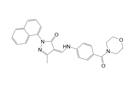 (4Z)-5-methyl-4-{[4-(4-morpholinylcarbonyl)anilino]methylene}-2-(1-naphthyl)-2,4-dihydro-3H-pyrazol-3-one