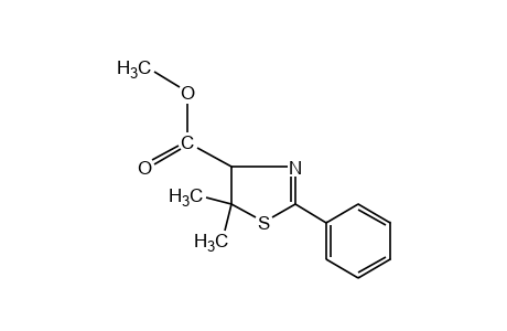 5,5-dimethyl-2-phenyl-2-thiazoline-4-carboxylic acid, methyl ester