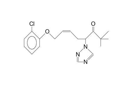 2,2-Dimethyl-4-(1,2,4-triazolyl)-8-(2-chloro-phenoxy)-cis-6-octen-3-one