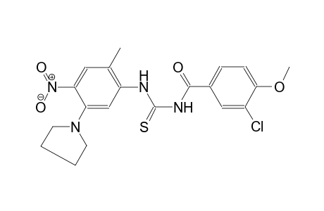 thiourea, N-(3-chloro-4-methoxybenzoyl)-N'-[2-methyl-4-nitro-5-(1-pyrrolidinyl)phenyl]-