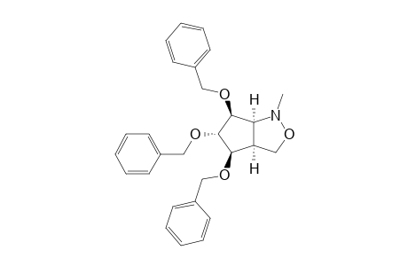 1H-Cyclopent[c]isoxazole, hexahydro-1-methyl-4,5,6-tris(phenylmethoxy)-, [3aS-(3a.alpha.,4.beta.,5.alpha.,6.beta.,6a.alpha.)]-