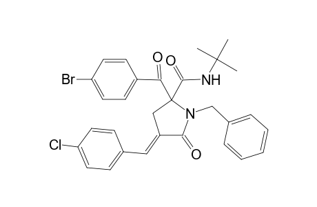 (E)-1-Benzyl-2-(4-bromobenzoyl)-N-(tert-butyl)-4-(4-chlorobenzylidene)-5-oxopyrrolidine-2-carboxamide