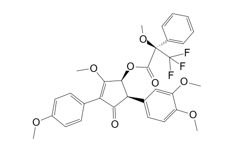 (+-)-cis-3-Methoxy-2,4-diphenyl-2-cyclopenten-1-one-4-ol (R)-MTPA ester