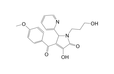2H-pyrrol-2-one, 1,5-dihydro-3-hydroxy-1-(3-hydroxypropyl)-4-(4-methoxybenzoyl)-5-(2-pyridinyl)-