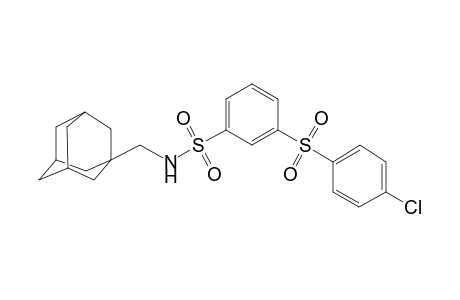N-(1-adamantylmethyl)-3-[(4-chlorophenyl)sulfonyl]benzenesulfonamide