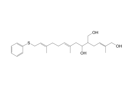 erythro-9,14-dihydroxy-10-(hydroxymethyl)-1-(phenylthio)-3,7,13-trimethyltetradeca-(E,E,E)-2,6,12-triene