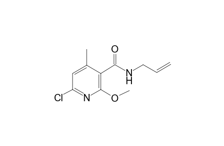 6-Chloranyl-2-methoxy-4-methyl-N-prop-2-enyl-pyridine-3-carboxamide