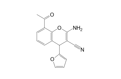 8-Acetyl-2-amino-4-(2-furyl)-4H-chromene-3-carbonitrile