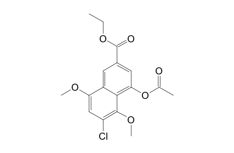 4-acetoxy-6-chloro-5,8-dimethoxy-naphthalene-2-carboxylic acid ethyl ester