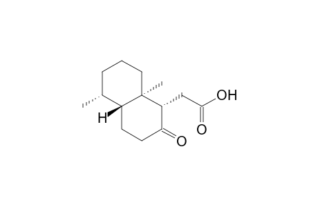 1-Naphthaleneacetic acid, decahydro-5,8a-dimethyl-2-oxo-, [1R-(1.alpha.,4a.beta.,5.alpha.,8a.alpha.)]-