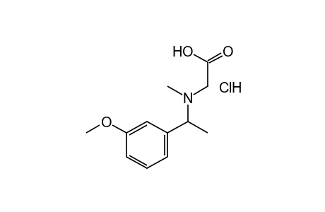 N-(m-METHOXY-alpha-METHYLBENZYL)-N-METHYLGLYCINE, HYDROCHLORIDE