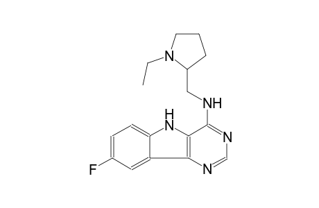 N-[(1-ethyl-2-pyrrolidinyl)methyl]-8-fluoro-5H-pyrimido[5,4-b]indol-4-amine