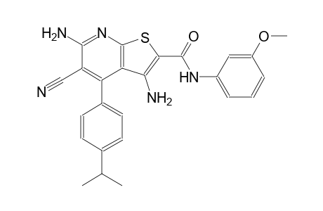 thieno[2,3-b]pyridine-2-carboxamide, 3,6-diamino-5-cyano-N-(3-methoxyphenyl)-4-[4-(1-methylethyl)phenyl]-