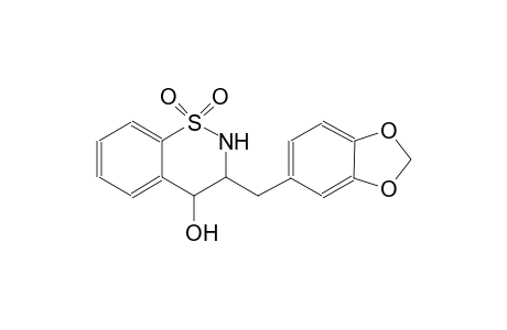 2H-1,2-benzothiazin-4-ol, 3-(1,3-benzodioxol-5-ylmethyl)-3,4-dihydro-, 1,1-dioxide