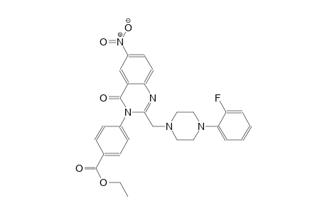 benzoic acid, 4-(2-[[4-(2-fluorophenyl)-1-piperazinyl]methyl]-6-nitro-4-oxo-3(4H)-quinazolinyl)-, ethyl ester