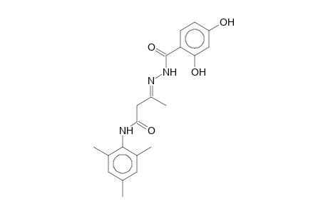 3-(2,4-Dihydroxybenzoylhydrazono)-N-mesitylbutyramide