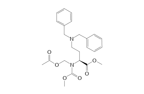 (S)-N-methoxycarbonyl-N-acetoxymethyl-4-(dibenzylamino)homoalanine methyl ester